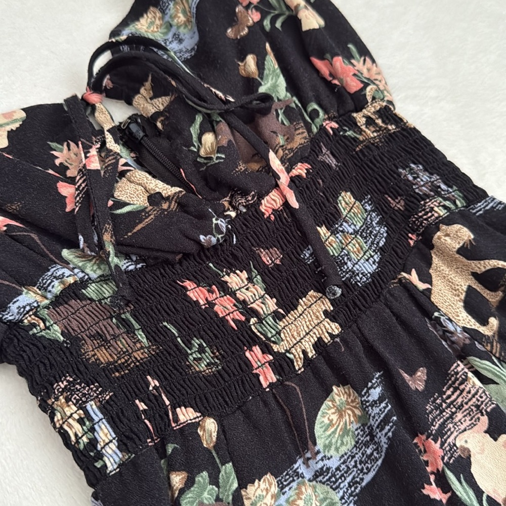 Reformation | Emmaline Mini Dress Brasilia Animal Print Sundress Black (2) - Picture 7 of 16